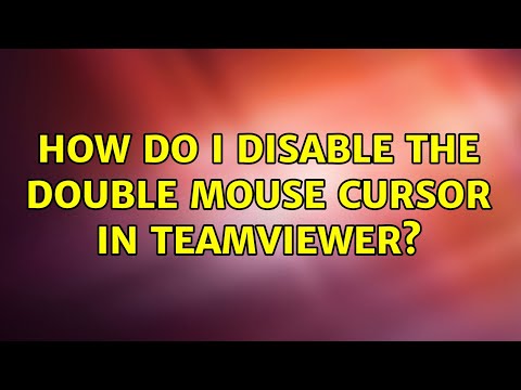 How do I disable the double mouse cursor in Teamviewer?