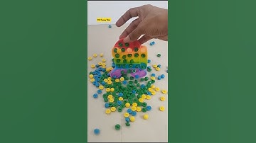 Colourful Buttons With Popit. #shorts #asmr #button #satisfying #pearl #beads #oddlysatisfying