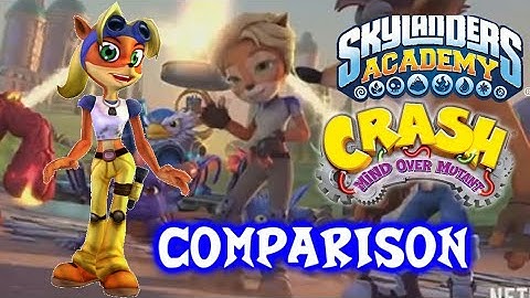COMPARISON - COCO BANDICOOT - SKYLANDERS ACANDEMY VS CRASH MIND OVER MUTANT