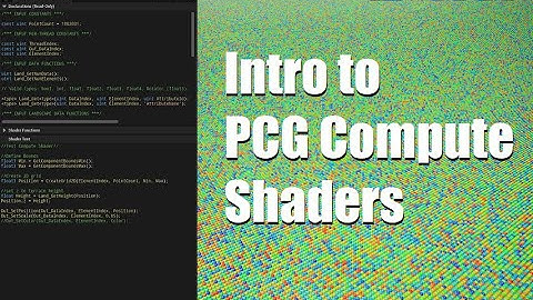 Intro to PCG Compute Shaders (UE 5.5)