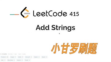 LeetCode 415. Add Strings | Facebook Interview Question