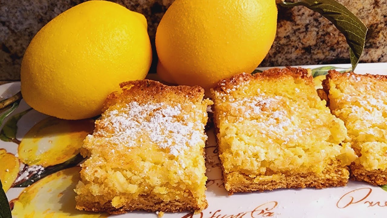 Lemon Chess Cake Bars YouTube