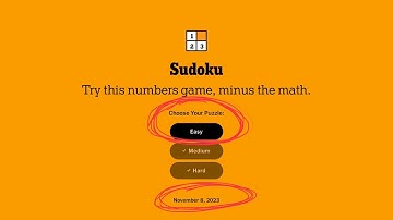 NYT Sudoku Easy Solution for 11/8/23