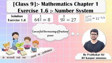 Questions on Laws of Exponent  for class 9 | Exercise-1.6  Mathematics NCERT | By Prabhakar Sir
