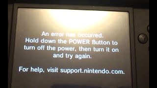 Nintendo 3DS How To Fix   Error Has Occured hold down power button and restart screenshot 3