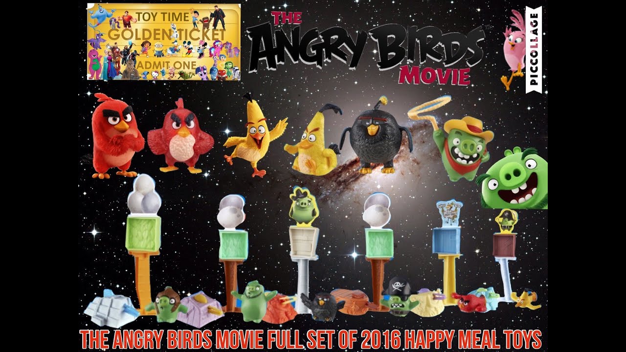 The Angry Birds Movie Full Set of 2016 Mcdonald's Angry Birds Happy Meal Toys in a Galaxy mcdonalds phone number