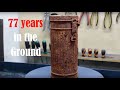 Rusty German Gas Mask Canister Restoration