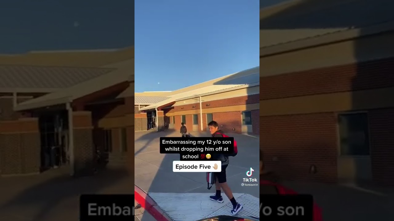 Embarrassing My 12 Year Old Son While Dropping Him Off At School