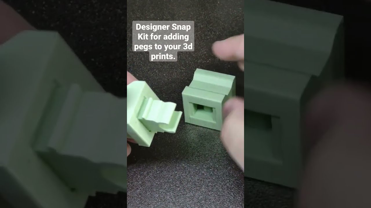 Designer Snap Kit For Adding Pegs To Your 3d Printed Projects Available In My Patreon Or Etsy 