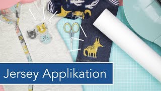 Jersey Applikation mit Stretchfix auf Babykleidung