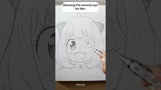 Drawing The Second Eye Be Like😭 #Shorts