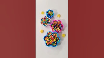 🧵Oddly Satisfying Sounds Colorful Flowers Beads Falling ASMR.#reverse #asmr #satisfying