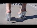 Unboxing Walking In Pleaser Bejeweled Diamond 7 Inch High Heel Shoes