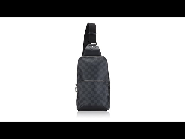 LOUIS VUITTON Avenue Sling Damier Graphite Crossbody Bag Black