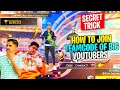 FASTEST TEAMCODE TRICK 🤫 | HOW TO ENTER IN ALL YOUTUBERS TEAMCODE | GARENA FREEFIRE