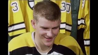 November 1966 national news feature Boston Bruins rookie defenseman Bobby Orr *Cleaner game video*