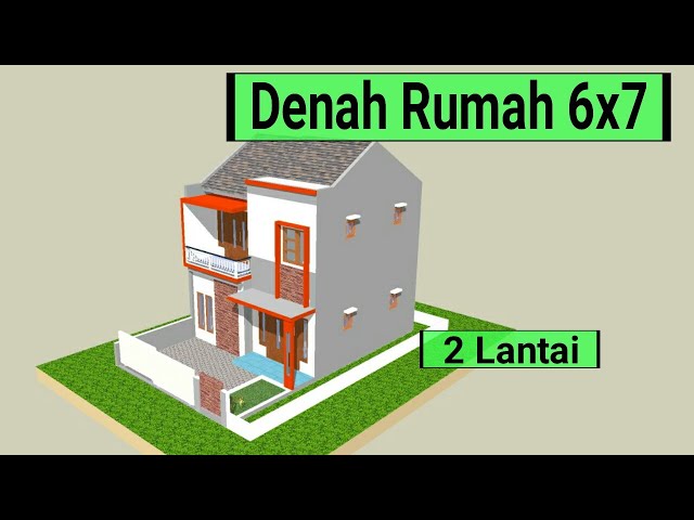 Contoh Rumah 2 Lantai │ DENAH RUMAH UKURAN 6x7 class=