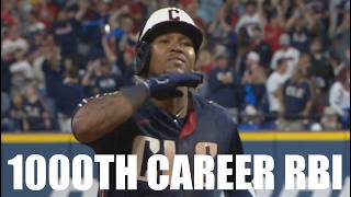 Information Jose Ramirez Hits a Game Tying RBI Single and a Home Run vs A's for His 1000th Career RBI! Guide