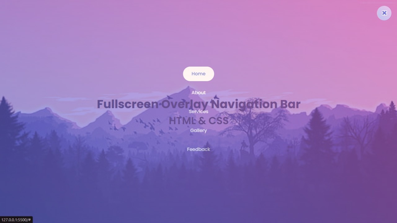 How to Create Navbar Using HTML, CSS, & JS | Fullscreen Overlay Navbar ...