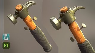 Stylized Hammer - Autodesk Maya 2022, Substance 3D Painter