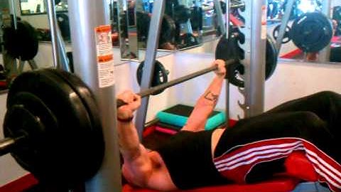 Decline Chest Press 265 with 155 drop set