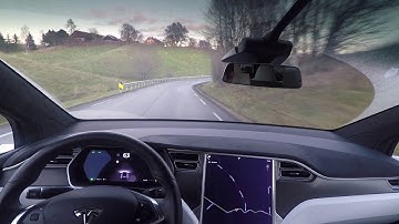 Tesla Autopilot on local road November 2017