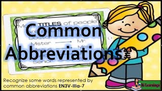 English 3 Q2w9 Common Abbreviations