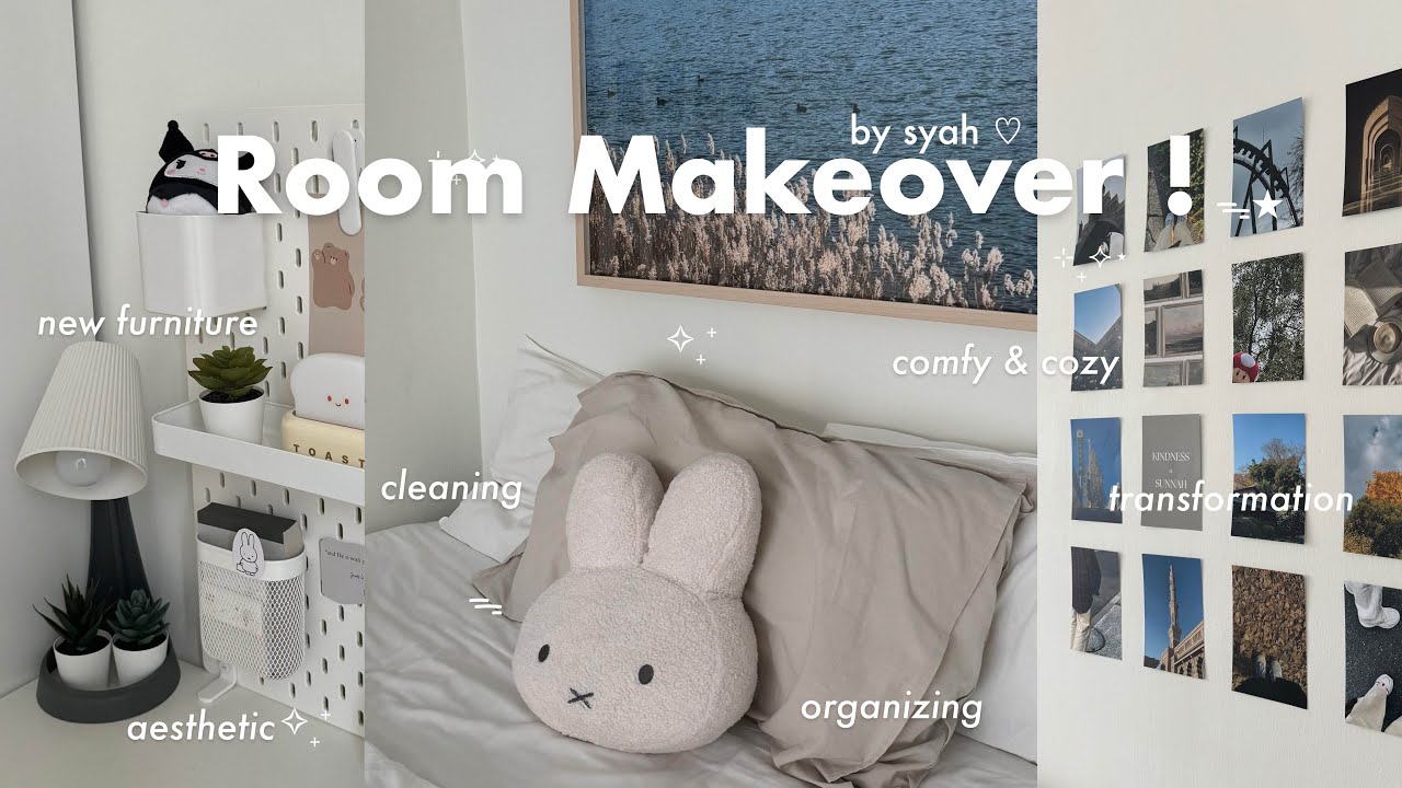 Aesthetic Room Makeover 2025 ! Ikea Shopping, Pinterest Inspired, Cleaning & Organizing 🤍🖇️💌🦢📮