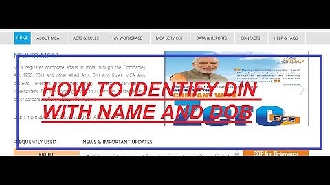How to identify DIN  with Name & DOB on MCA