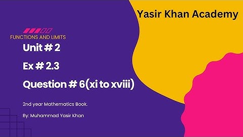 Class 12 mathematics unit 2 Exercise 2.3 Question.6(xi to xviii) |second year | intermediate exam