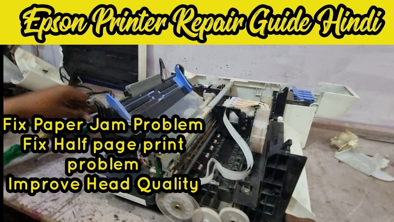 Epson L3100,L3200,3010 paper jam problem fix Red light problem fix