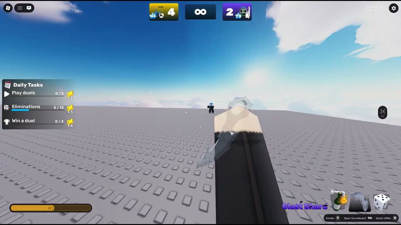 clipping my brother with glass shard again