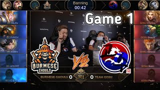 TEAM GOSU VS. BURMESE GHOULS GAME 1 | GROUP STAGE DAY 2 | MLBB WORLD CHAMPIONSHIP 2019 (M1)