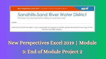 New Perspectives Excel 2019 | Module 3: End of Module Project 2 #newperspectives #excelproject