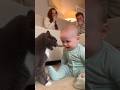 初めて猫に文句を言われた赤ちゃん、どうしていいか分からず固まってしまう。。。#cat #cats #baby #cute #funny #shorts #catvideos #赤ちゃん #猫