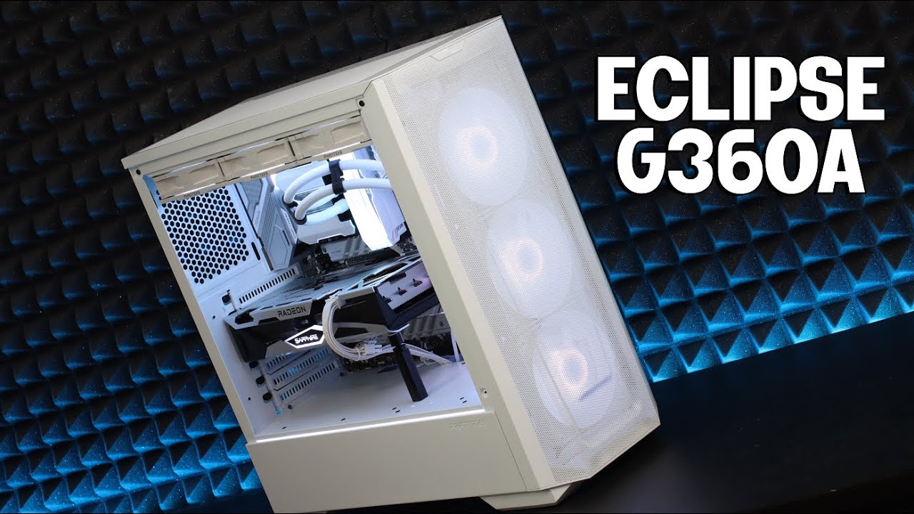 Phanteks Eclipse G360A Mid Tower Airflow PC case - Matte White