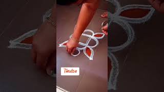 ⭐Aadi Madham Kolam ️ Daily Rangoli designs Puja Room Kolam Muggulu #Shorts #Thulsa