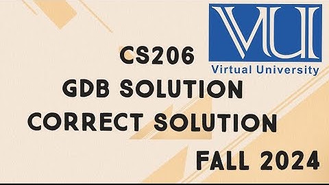 CS206 GDB Solution Fall 2024 | cs206 gdb solution fall 2024