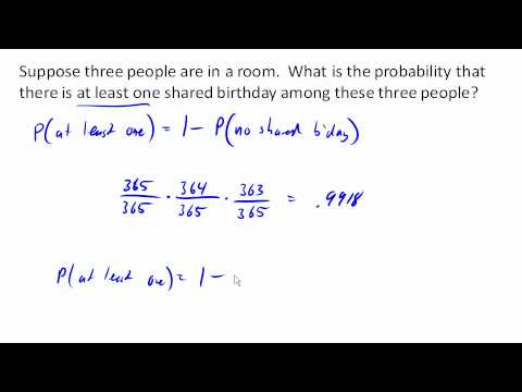 Probability: the birthday problem - YouTube