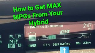 how to efficiently drive a prius