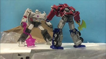 Transformers G1 Optimus prime vs Megatron in Sherman dam Stop Motion