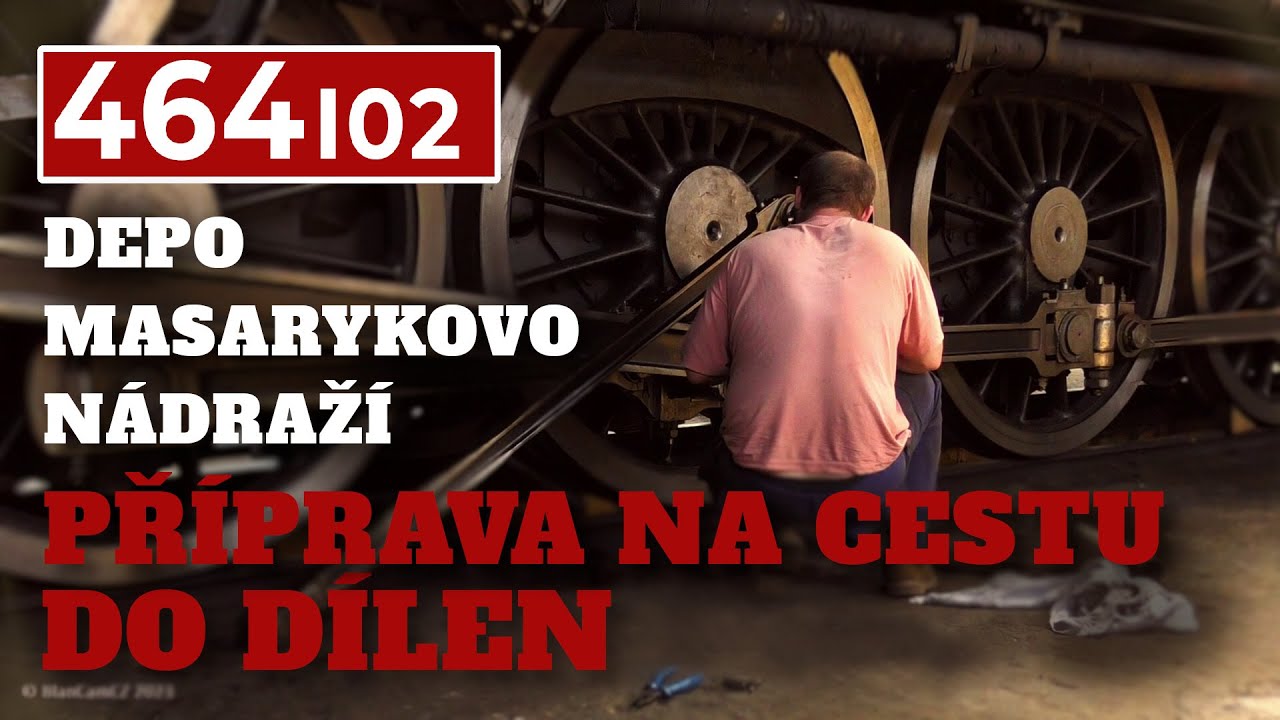 Příprava lokomotivy 464.102 na odtah do Letohradu - Depo Masarykovo nádraží (2022)