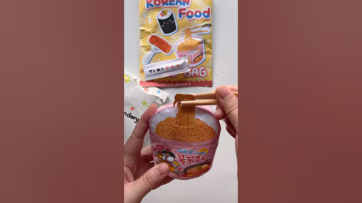 Unboxing a Korean Food Mystery Blind Bag 🍜💖 #asmr #satisfying #papercraft #mukbang #koreanfood