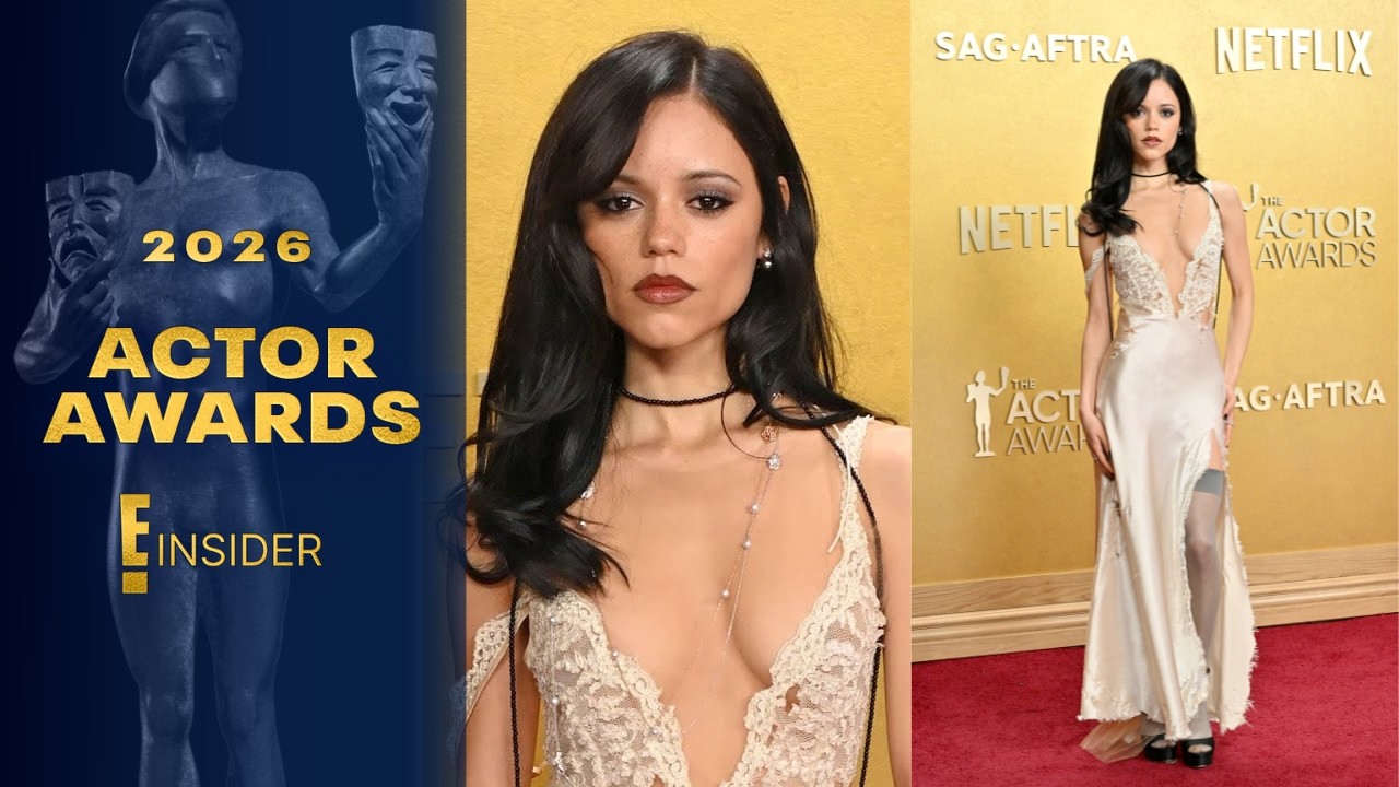 Jenna Ortega Unveils Surprising Red Carpet Look at Actor Awards 2026 | E! Insider
