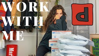 WORK WITH ME: day in the life of a depop seller