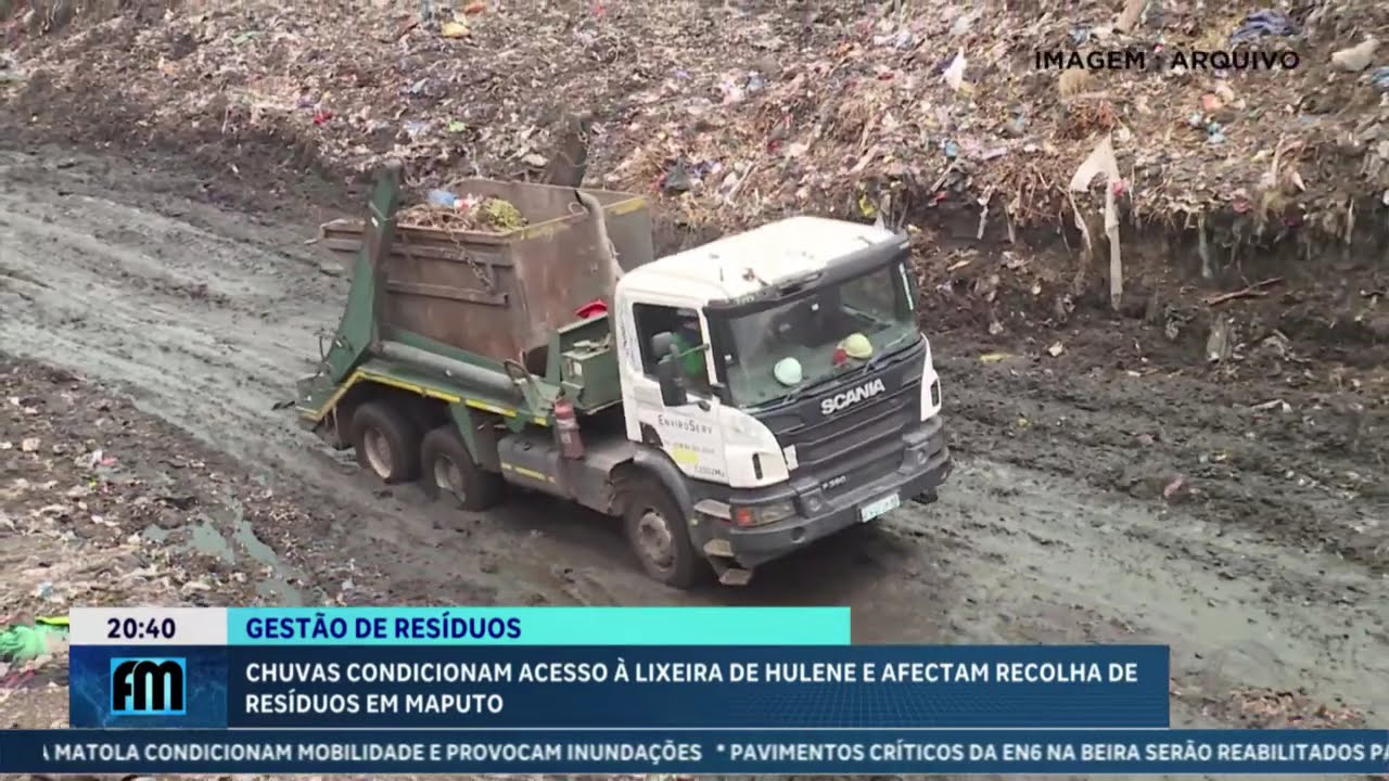 Chuvas condicionam acesso à lixeira de Hulene e afectam recolha de resíduos em Maputo