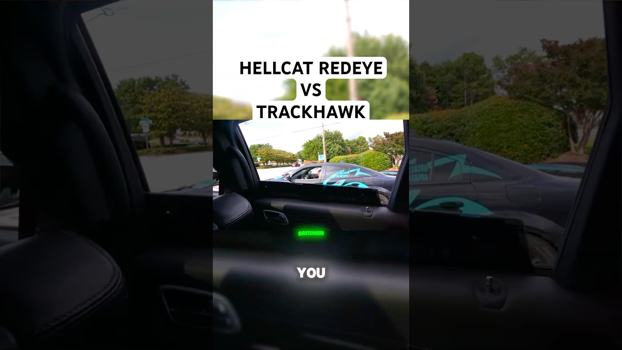 TRACKHAWK VS HELLCAT REDEYE GONE WRONG #srt #viral #reels #fyp #mopar #shorts #funny #cars