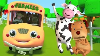Колеса на автобусе | 3D детского стишка | Nursery Rhymes For Kids | Wheels on the Bus