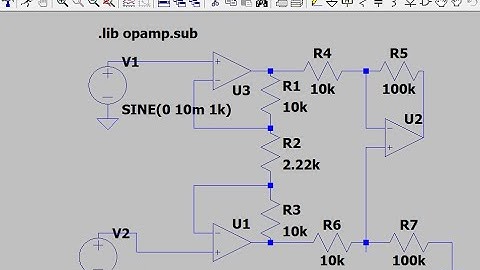 Design and simulate Instrumentational Amplifier on LTspice ||virtual components|| Transient analysis