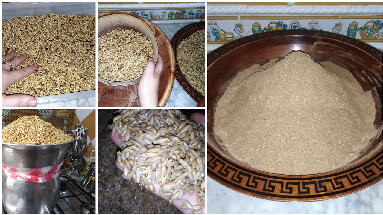 أول مرة على اليوتيوب تحضير الروينة بالشعير خطوة بخطوة(زميطة الشعير)مغذية وصحية/أم معاذ الجزائرية